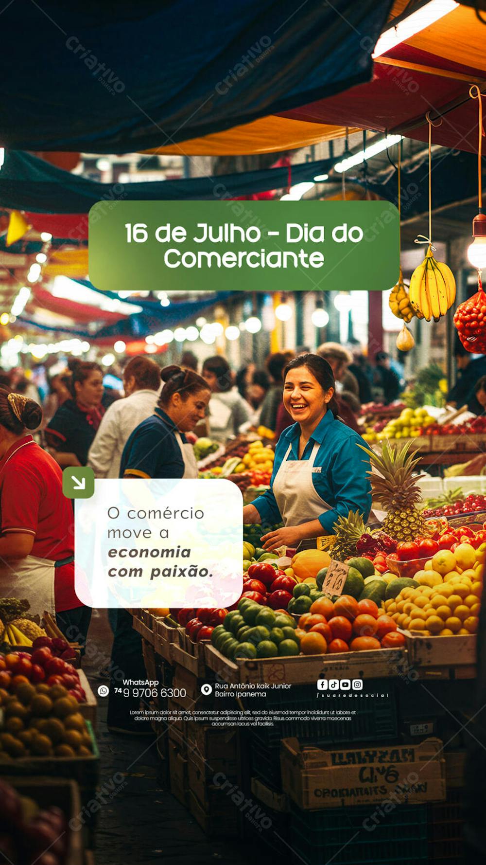16 de Julho - Dia do Comerciante - Flyer Social Media PSD Editável (2)