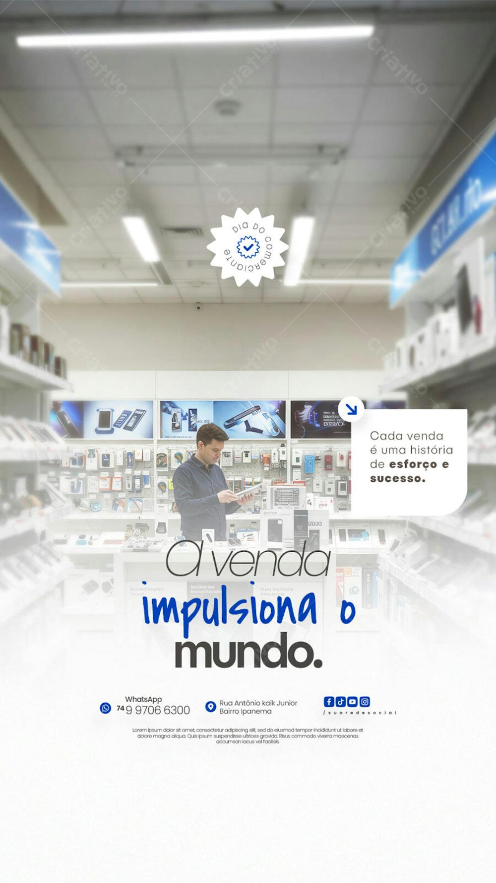 16 de Julho - Dia do Comerciante - Flyer Social Media PSD Editável (1)