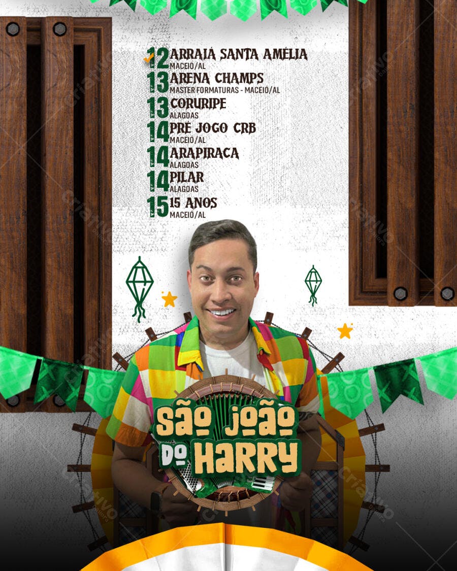 Flyer São João do Harry PSD Editável