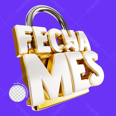 Selo 3D Fecha mês png