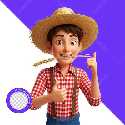 menino 3d São João IA png