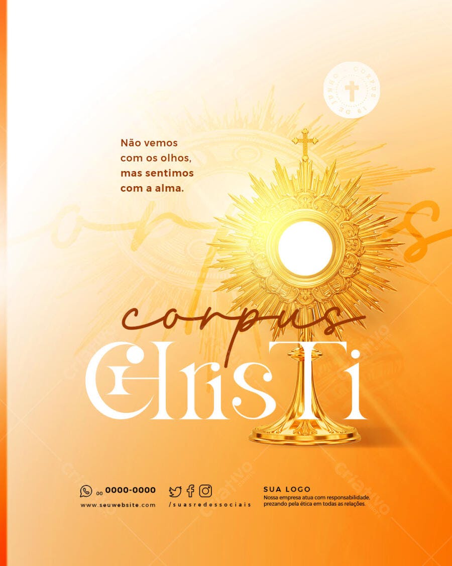 Flyer Religioso Corpus Christi PSD Editável