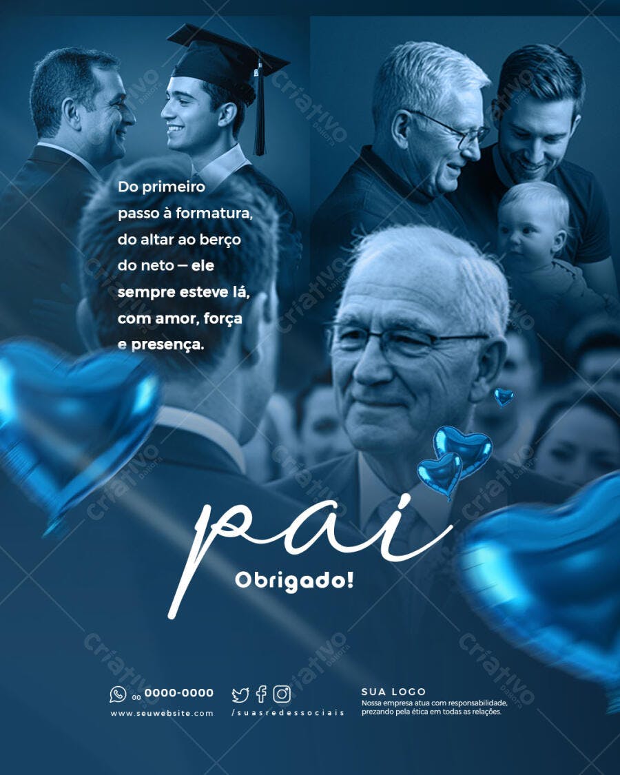 Flyer Dia dos Pais PSD Editável