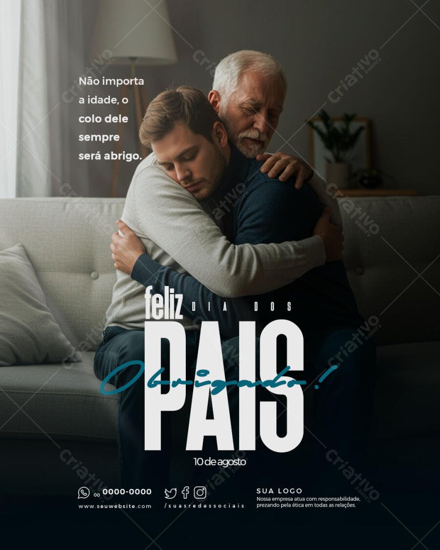 Poster Dia dos Pais PSD Editável