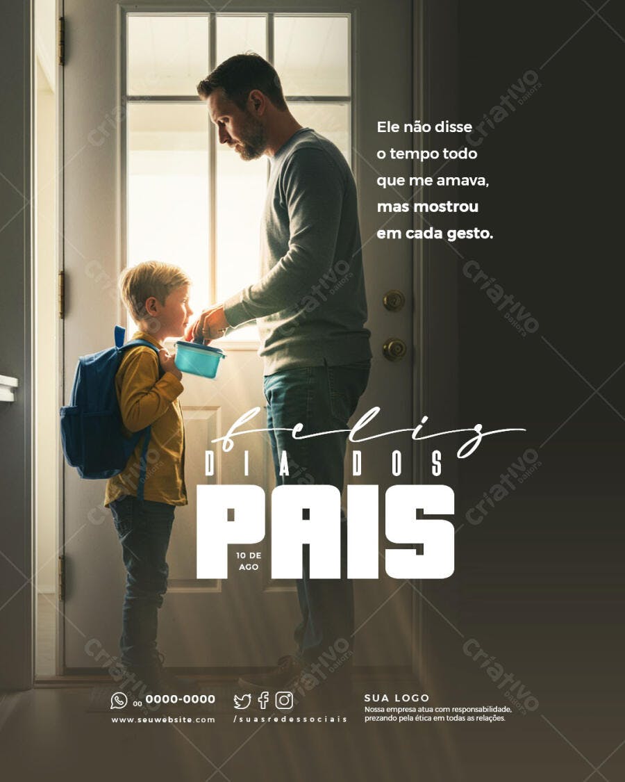 Flyer Dia dos Pais PSD Editável