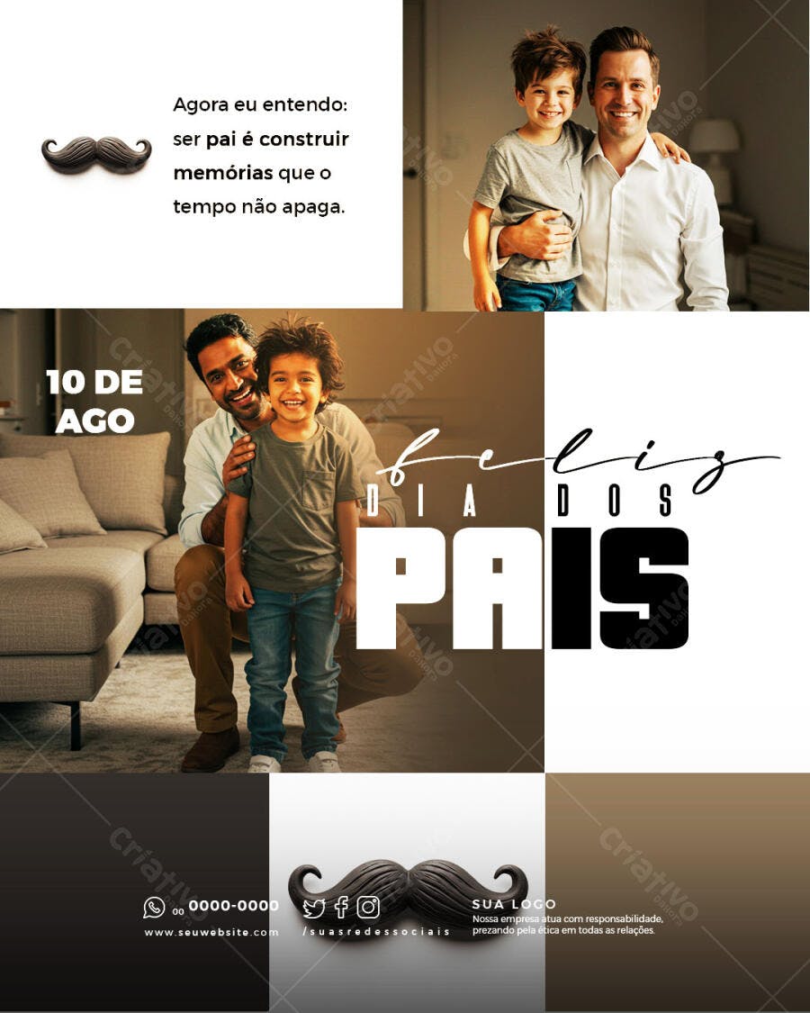 Flyer Dia dos Pais PSD Editável