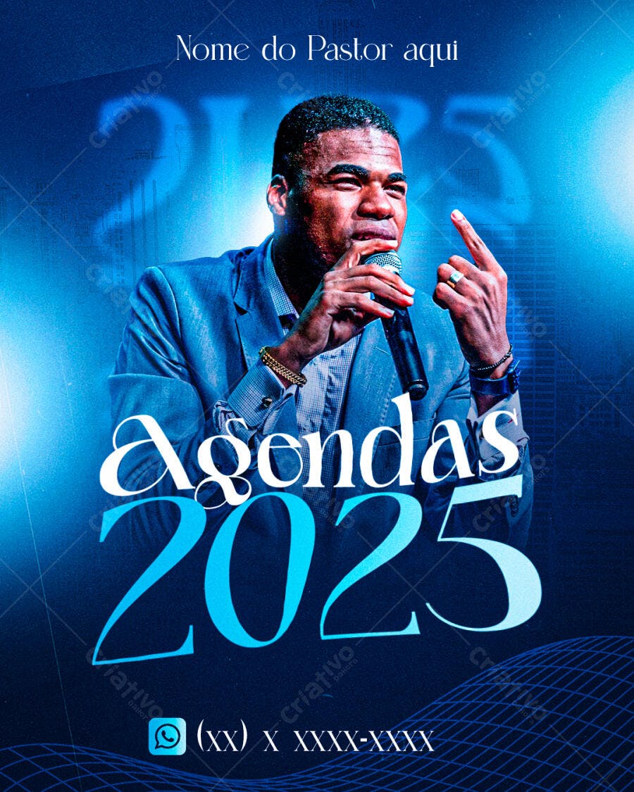 Flyer Agenda 2025 Igreja PSD Editável