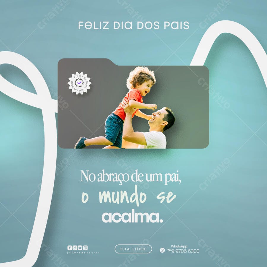 Postagem Dia dos Pais PSD Editável