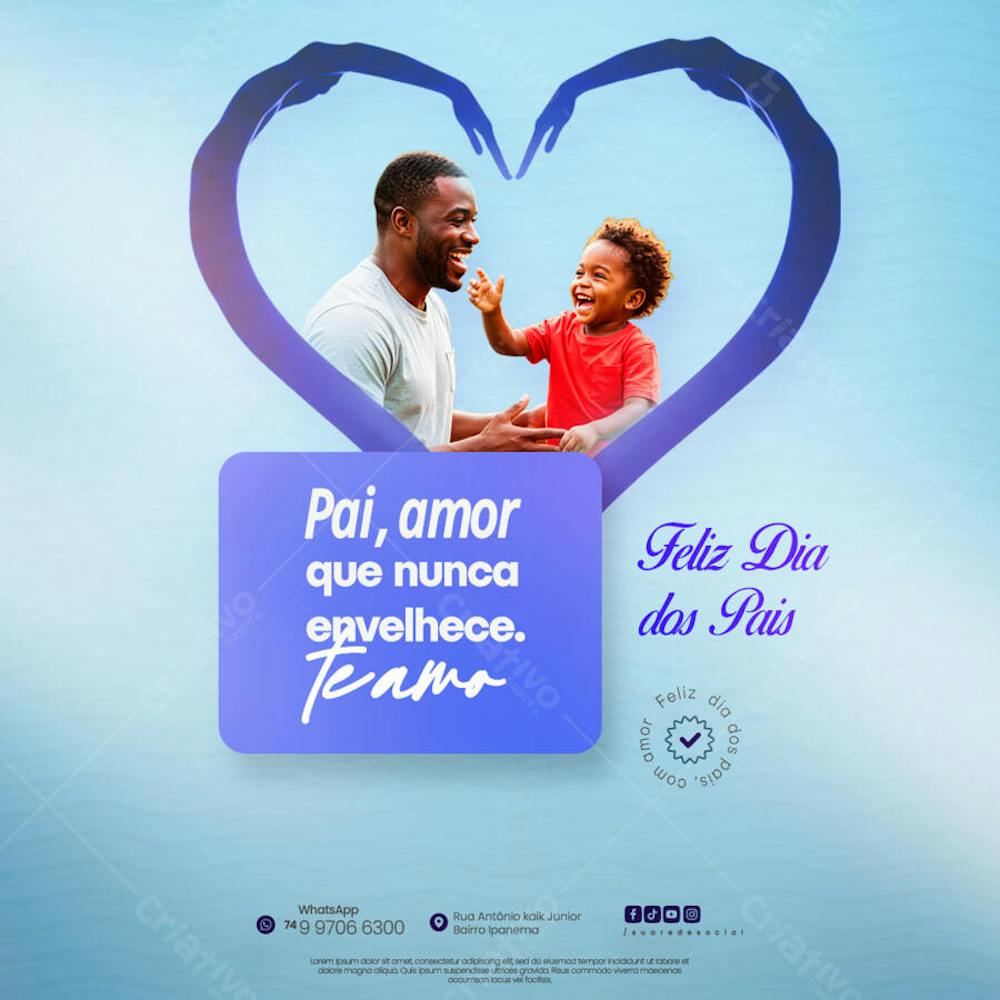 Feliz dia dos pais Flyer Social media PSD Editável (26)