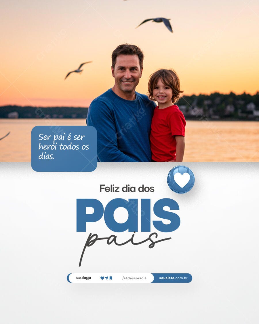 Postagem Dia dos Pais PSD Editável