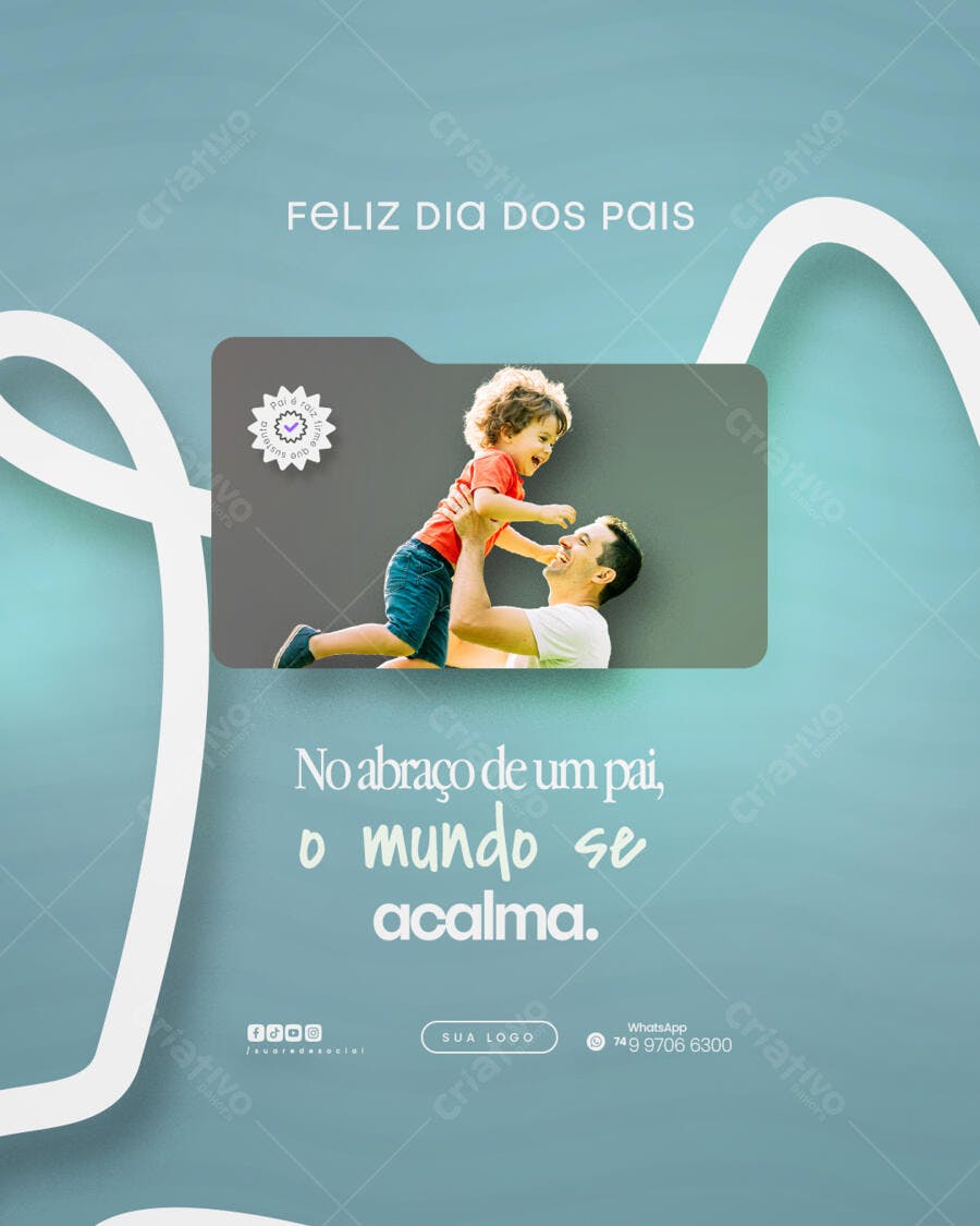 Postagem Dia dos Pais PSD Editável