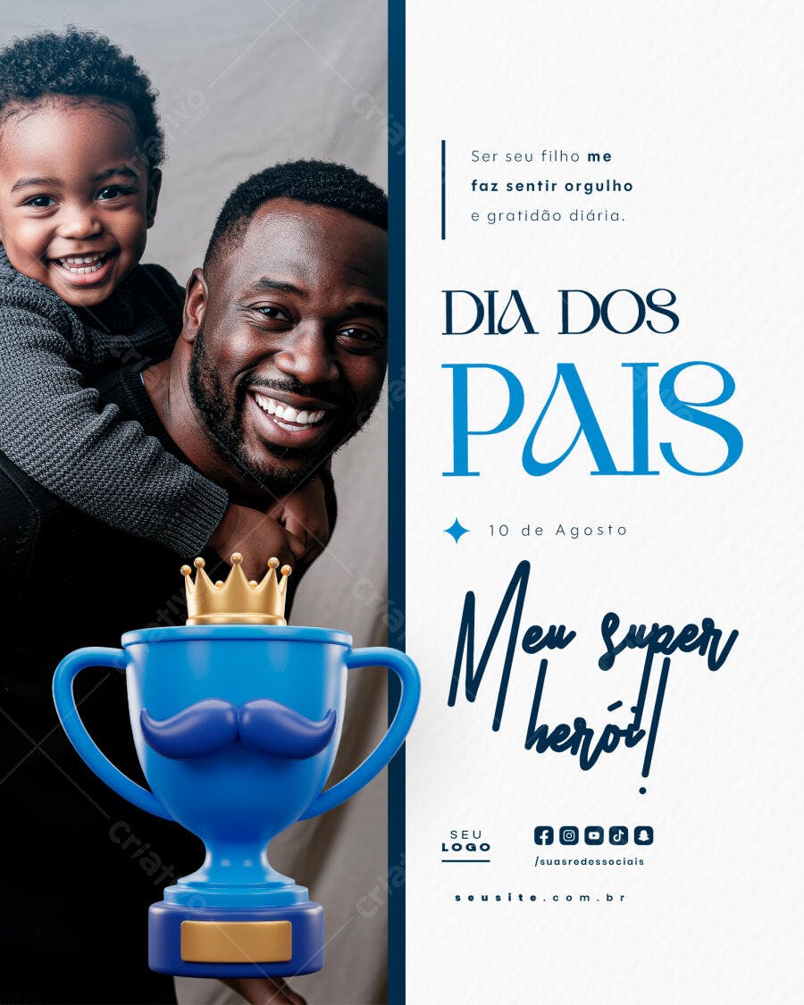 Flyer para o Dia dos Pais PSD Editável