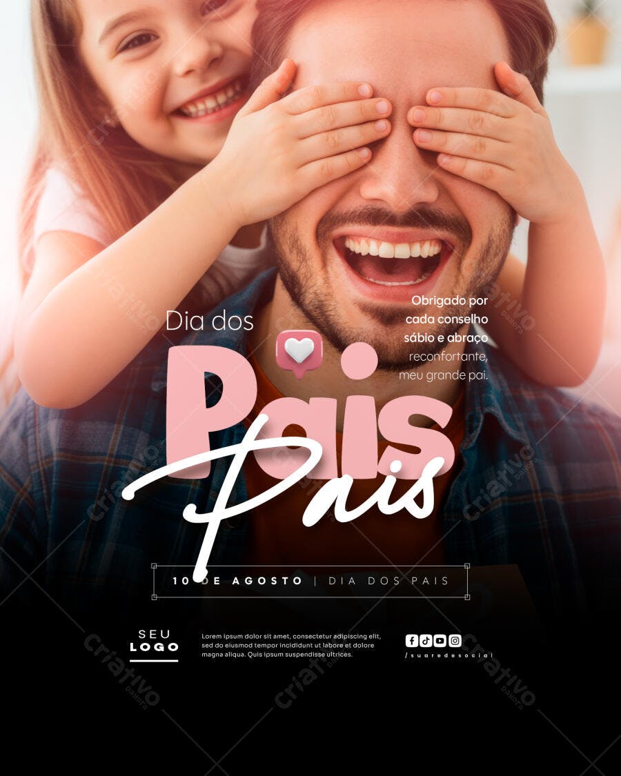 Post para o Dia dos Pais PSD Editável