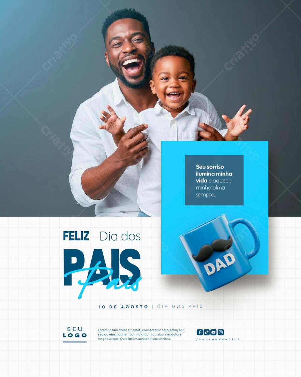 Dia dos Pais Agosto social media post editável feed (6)