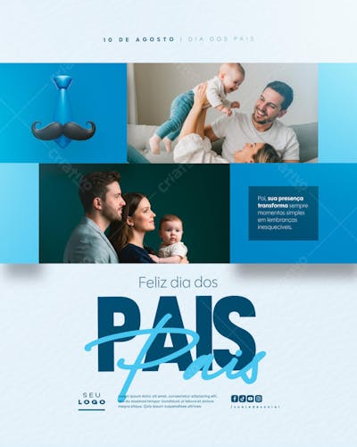 Dia dos Pais Agosto social media post editável feed (8)