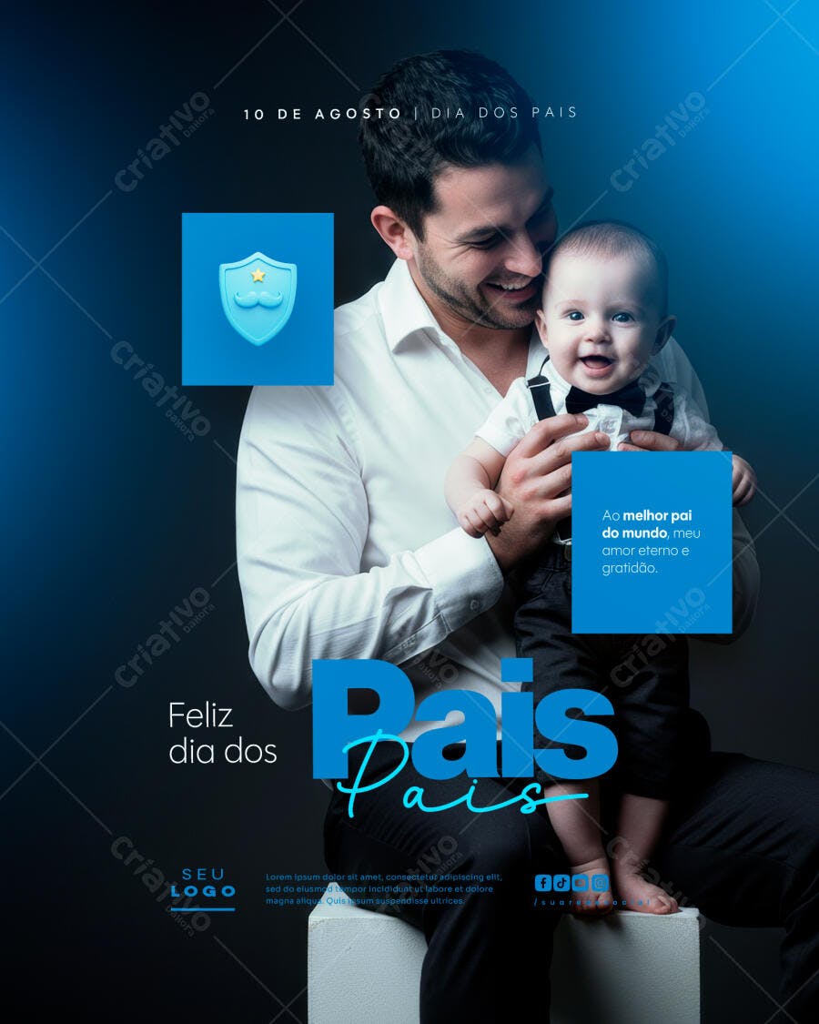 Flyer Dia dos Pais PSD Editável