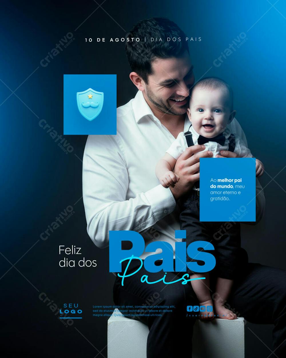Dia dos Pais Agosto social media post editável feed (9)