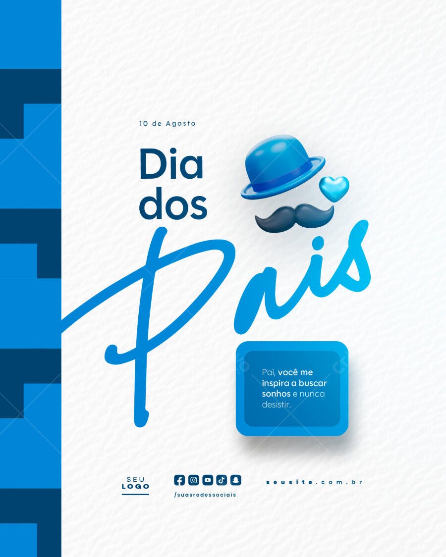 Postagem Dia dos Pais PSD Editável