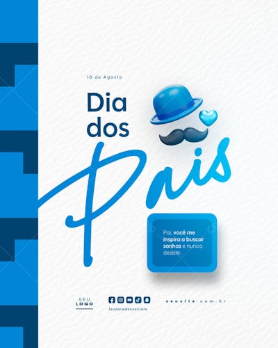 Dia dos Pais Agosto social media post editável feed (14)
