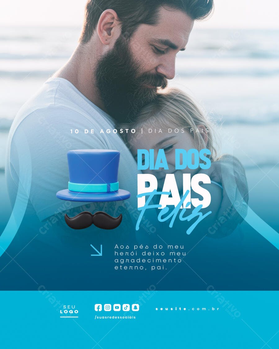 Postagem Dia dos Pais PSD Editável