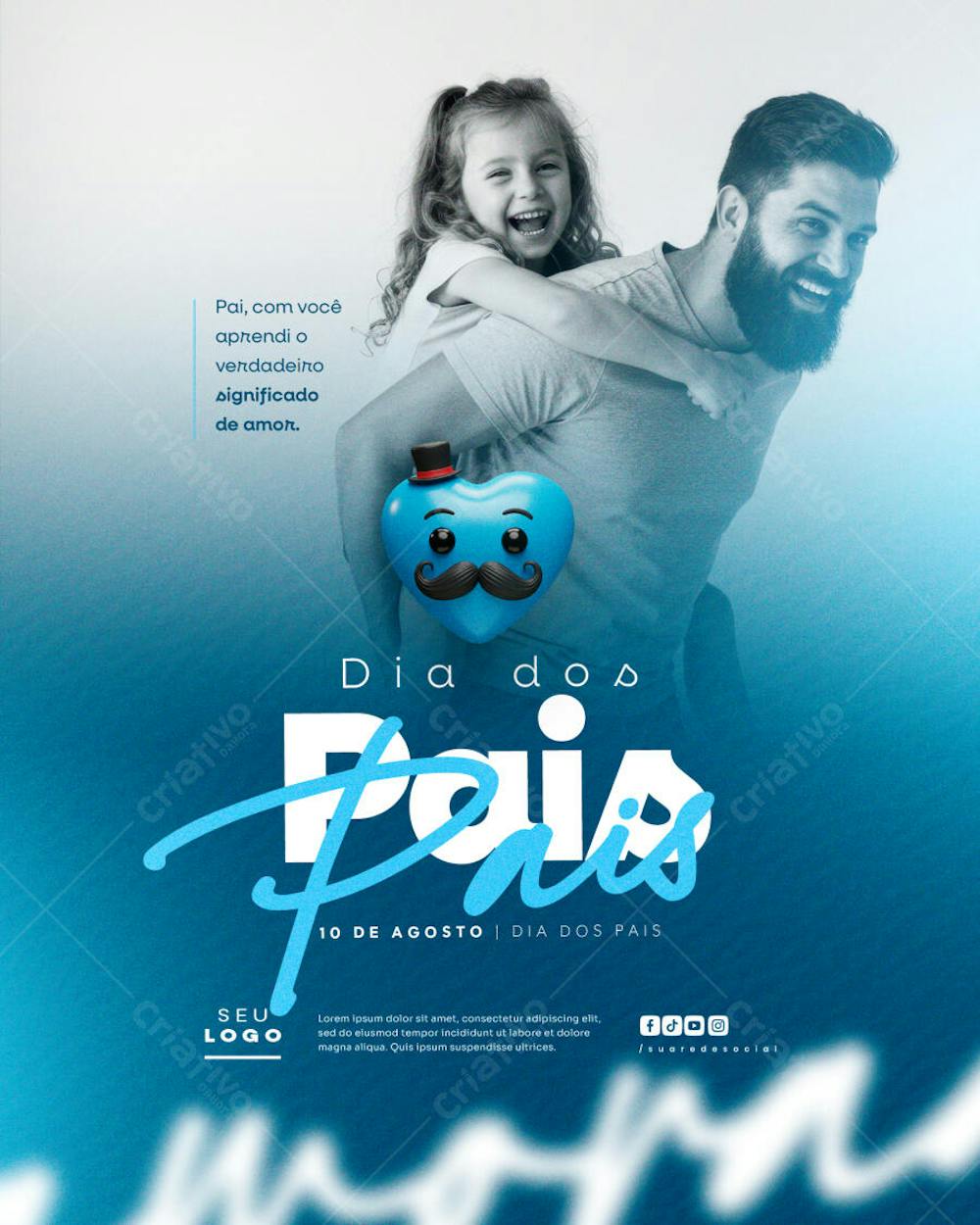 Dia dos Pais Agosto social media post editável feed (11)