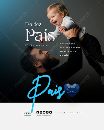 Dia dos Pais Agosto social media post editável feed (23)