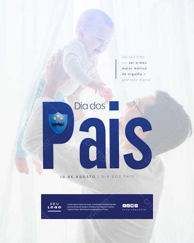 Dia dos Pais Agosto social media post editável feed (50)