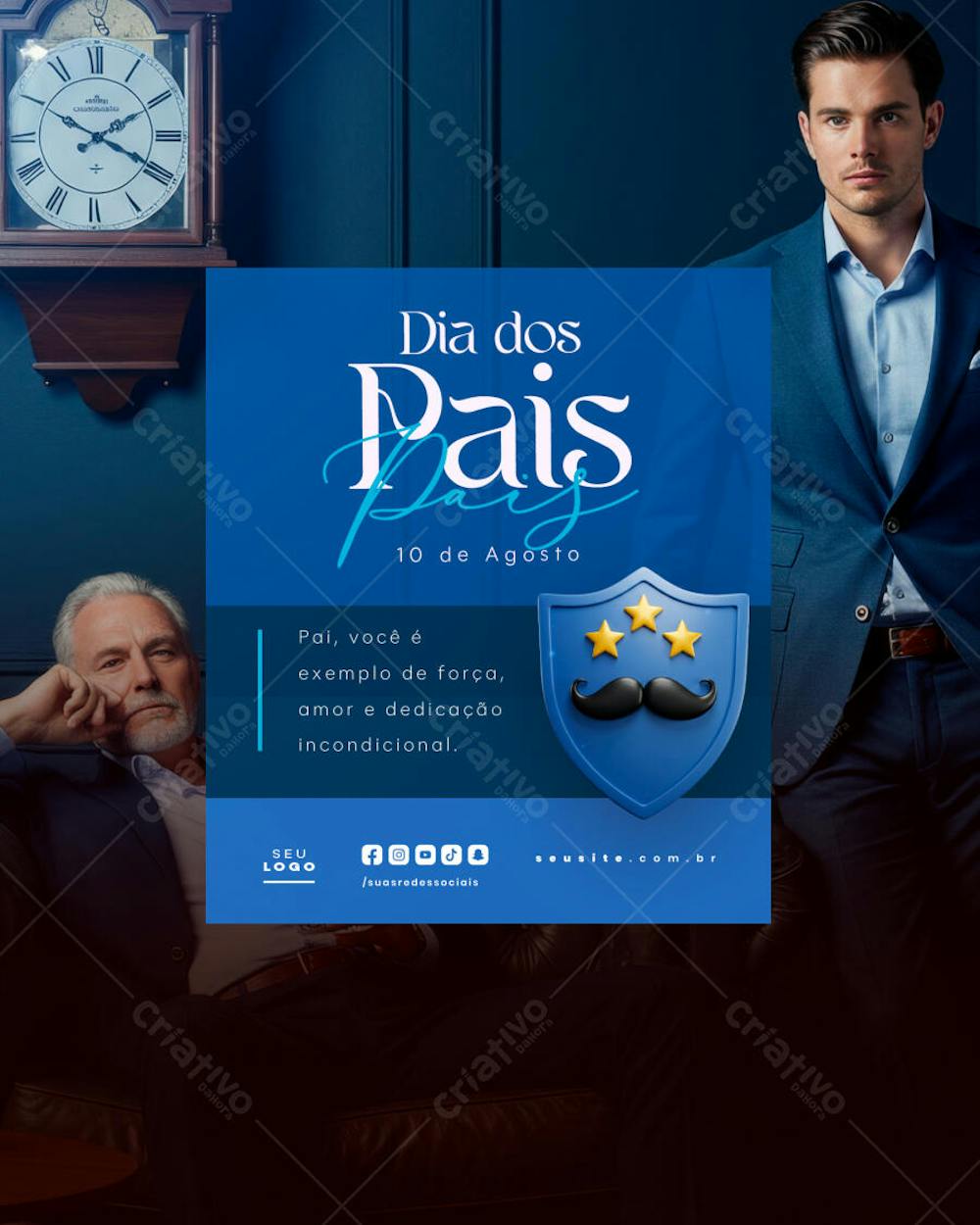 Dia dos Pais Agosto social media post editável feed (26)
