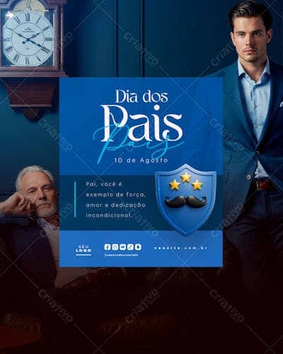 Dia dos Pais Agosto social media post editável feed (26)