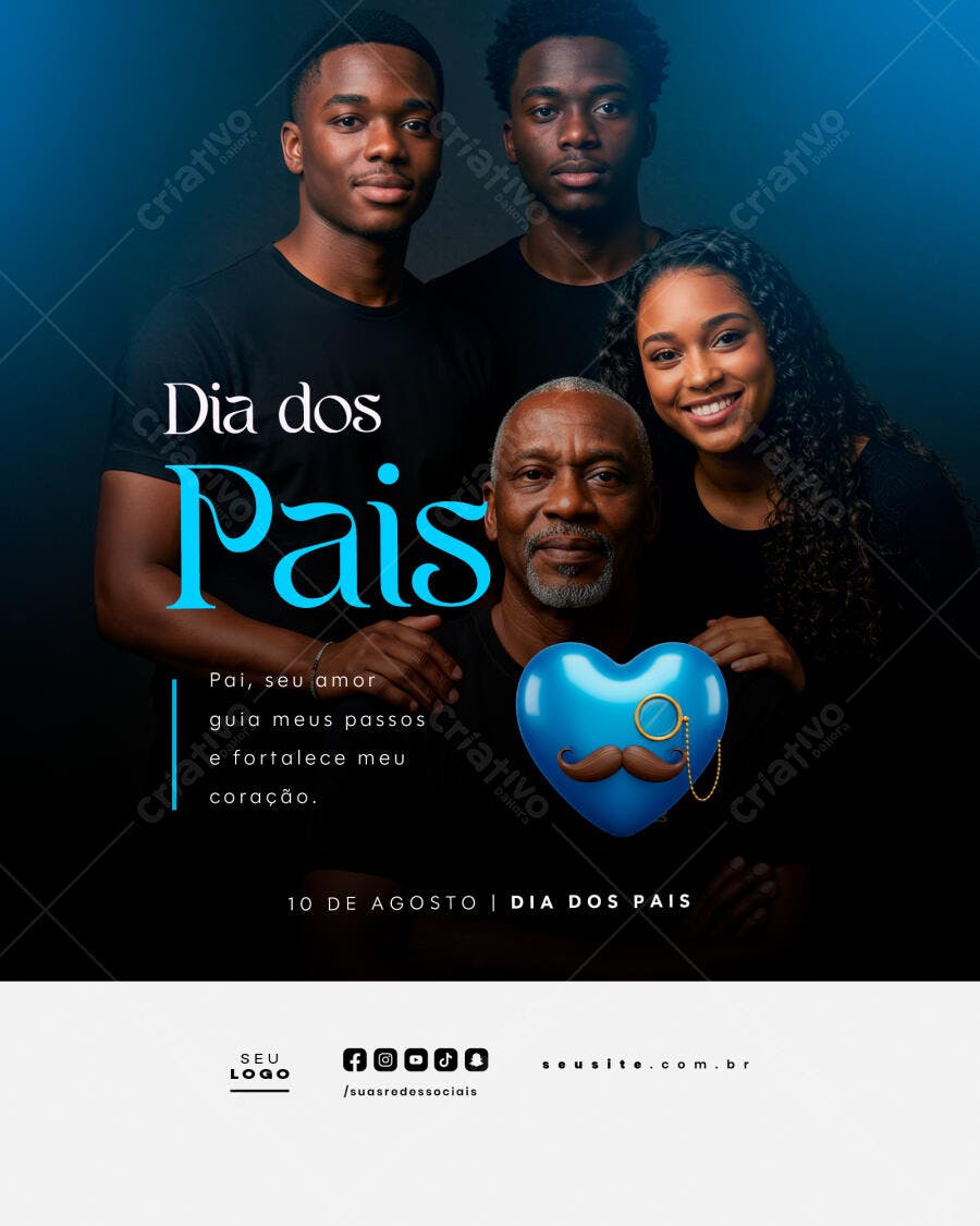 Poster Dia dos Pais PSD Editável