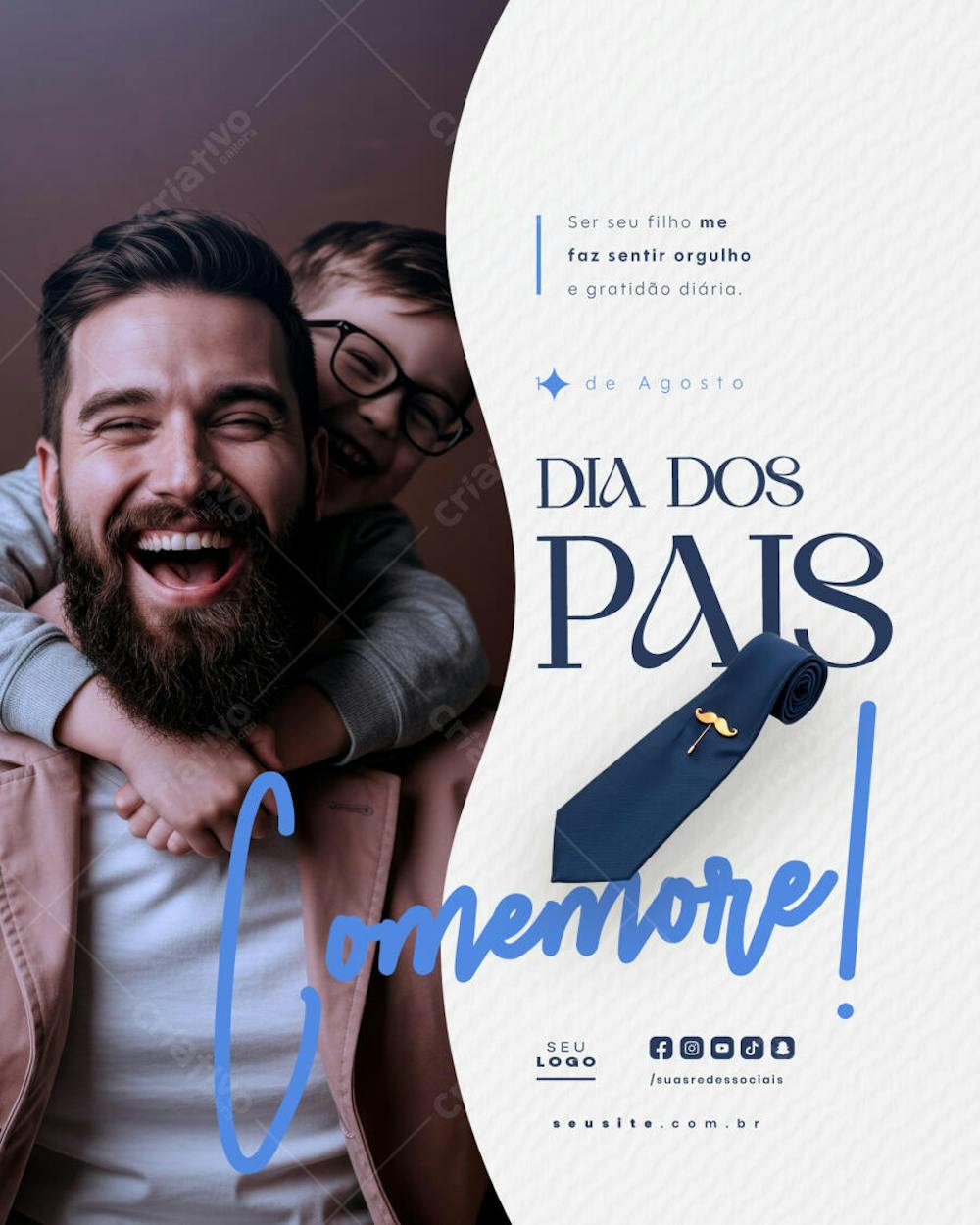 Dia dos Pais Agosto social media post editável feed (29)