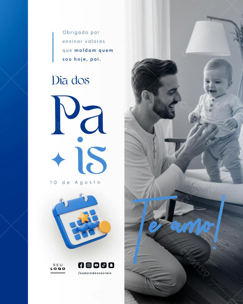 Dia dos Pais Agosto social media post editável feed (32)