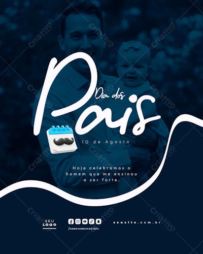 Dia dos Pais Agosto social media post editável feed (38)