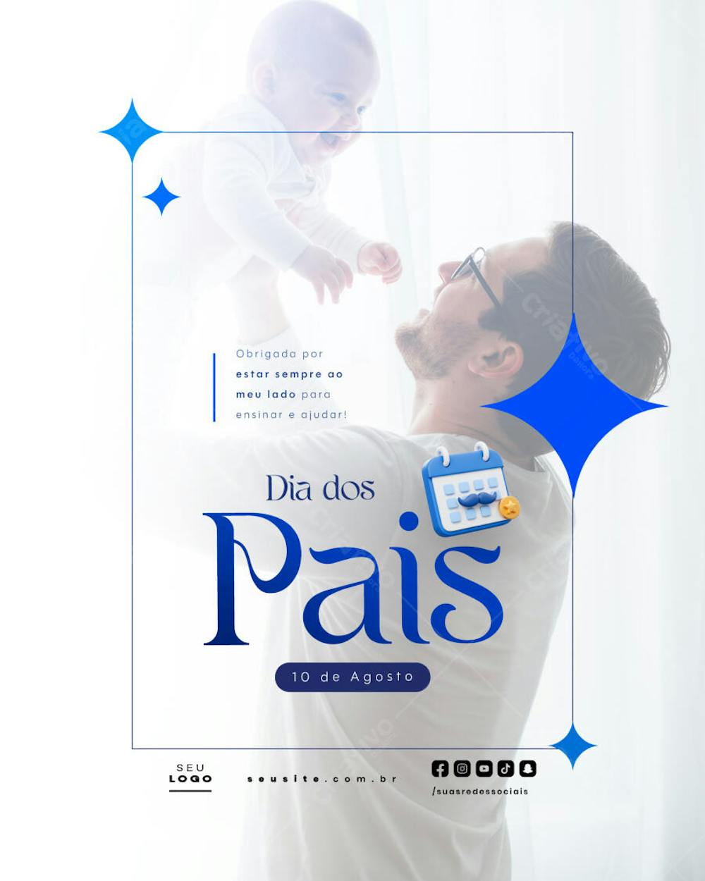 Dia dos Pais Agosto social media post editável feed (48)