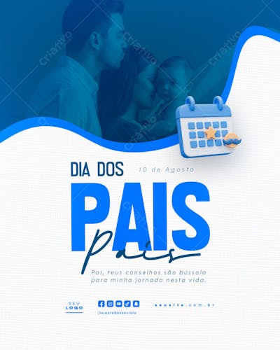 Dia dos Pais Agosto social media post editável feed (46)