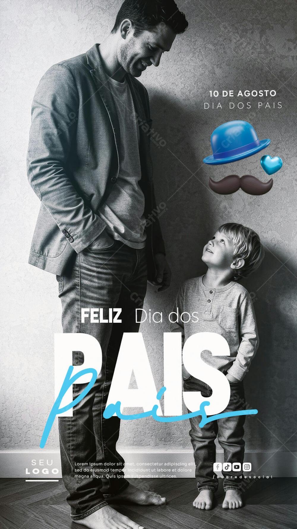 Dia dos Pais Agosto social media post editável story (12)