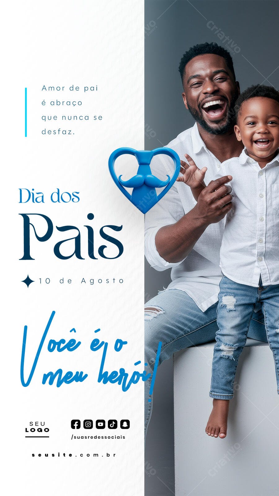 Flyer Dia dos Pais 10 de Agosto PSD Editável