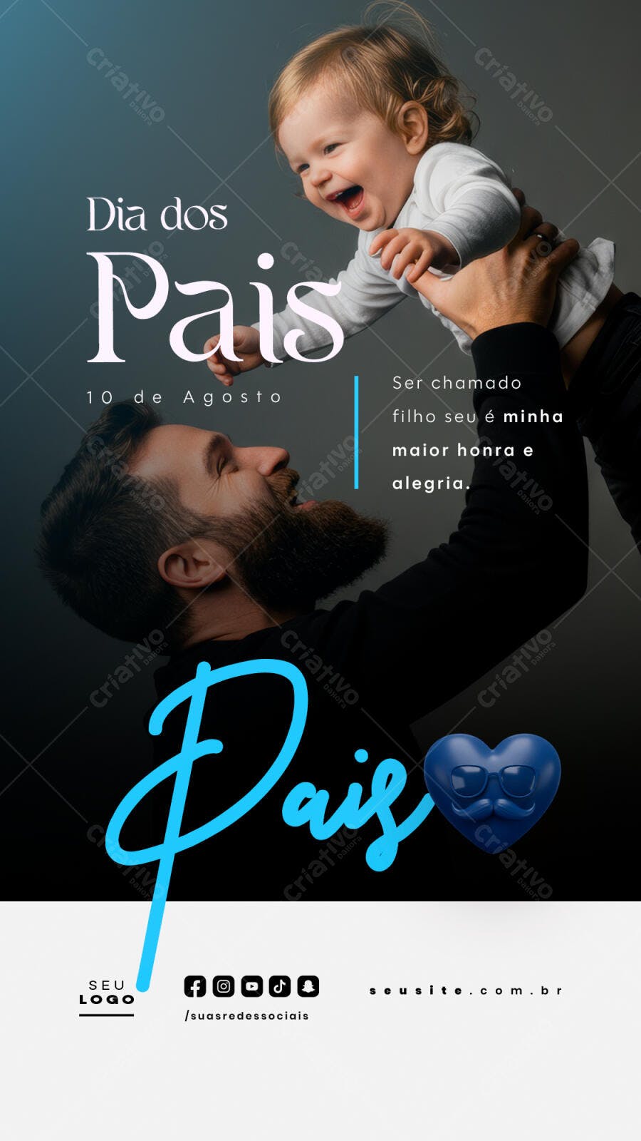 Post para o Dia dos Pais PSD Editável