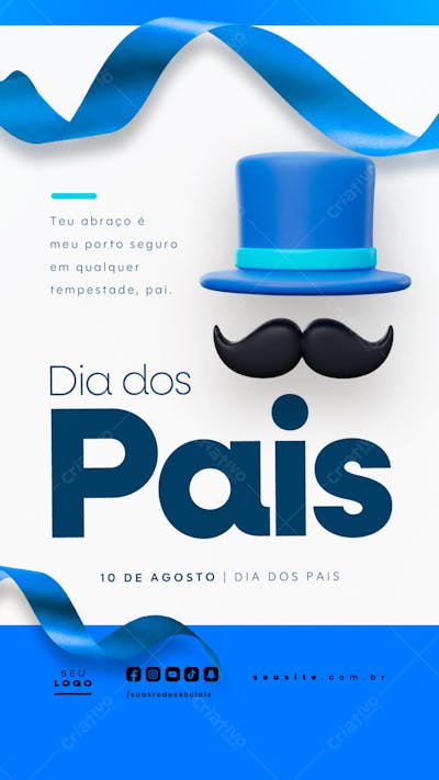 Dia dos Pais Agosto social media post editável story (35)