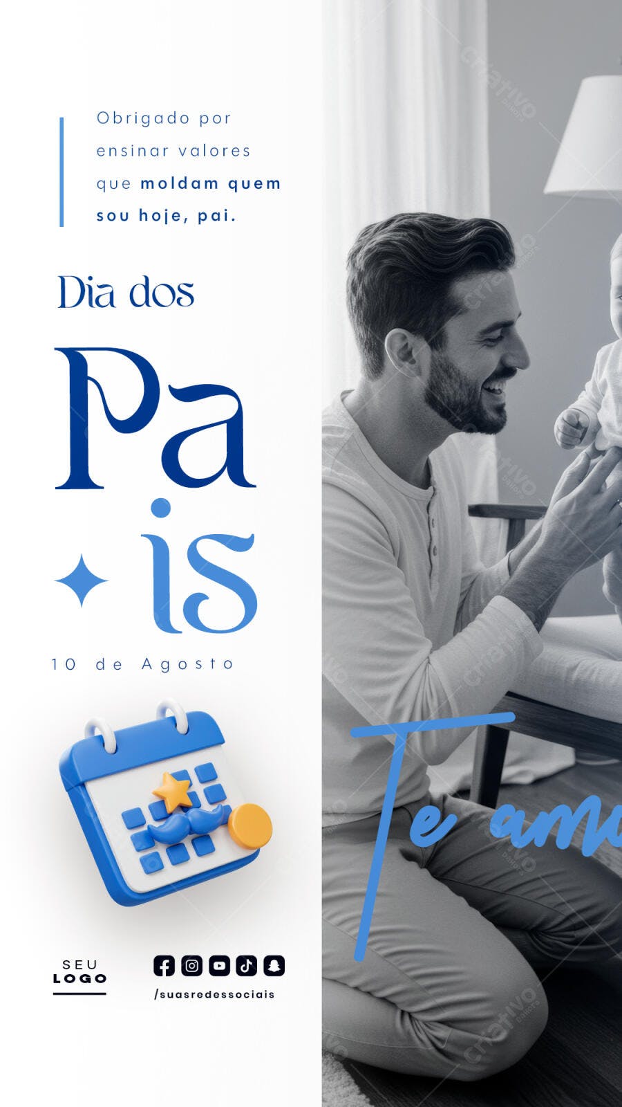Post para o Dia dos Pais PSD Editável
