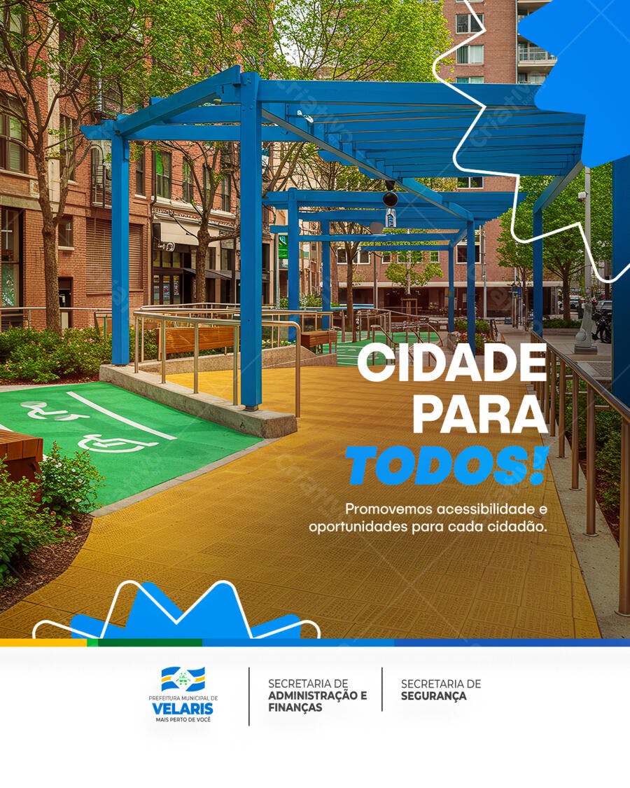Flyer Cidade Acessível PSD Editável