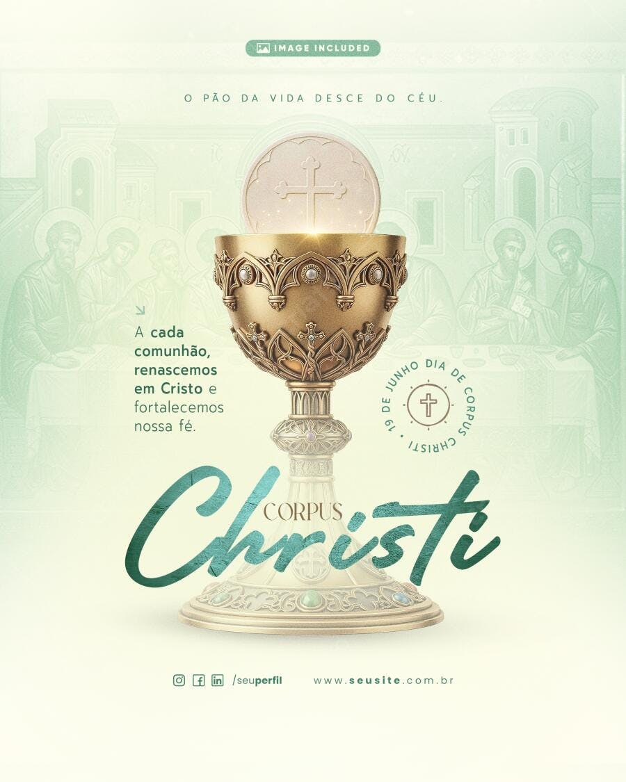 Flyer Dia de Corpus Christi PSD Editável