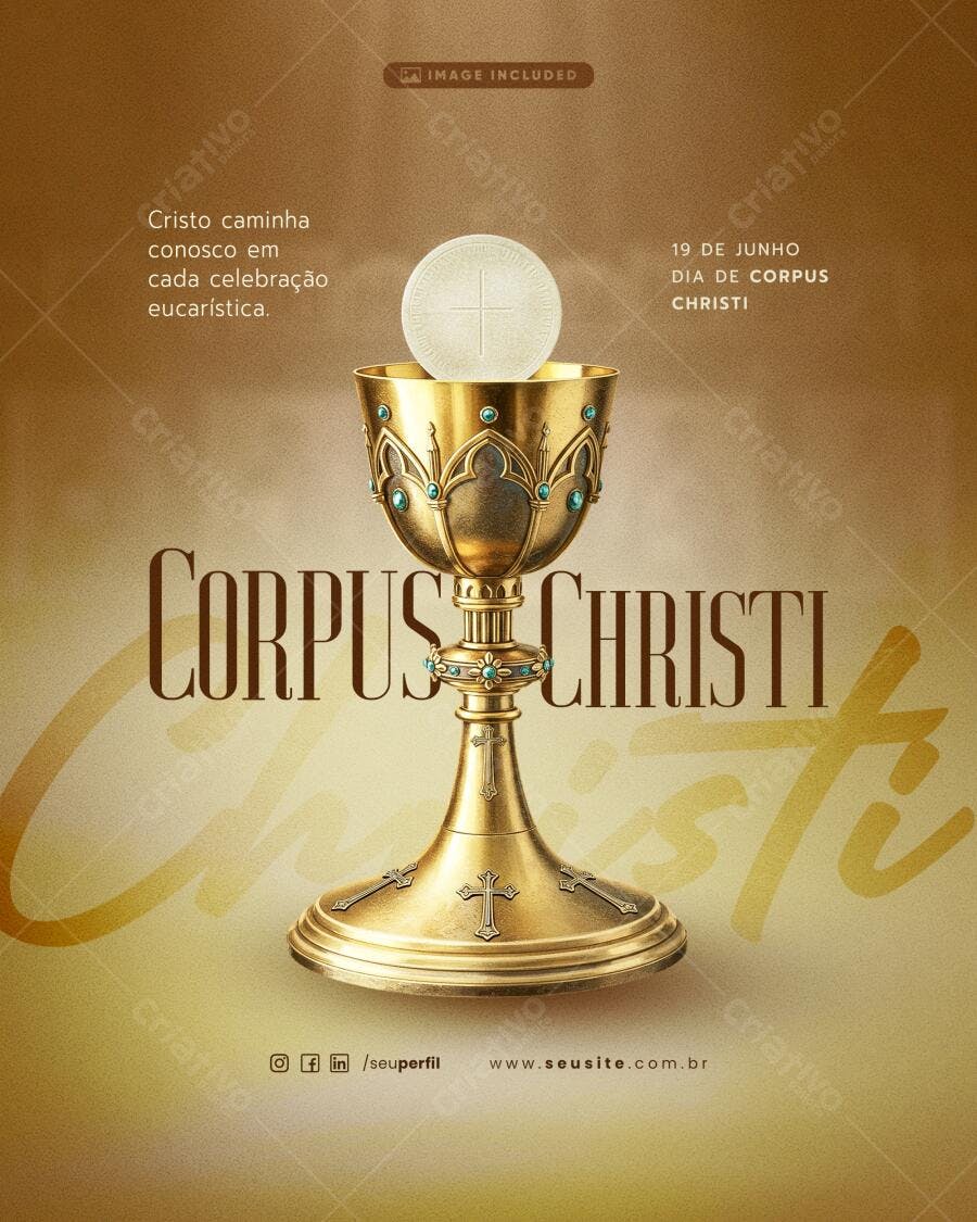 Flyer para Corpus Christi PSD Editável
