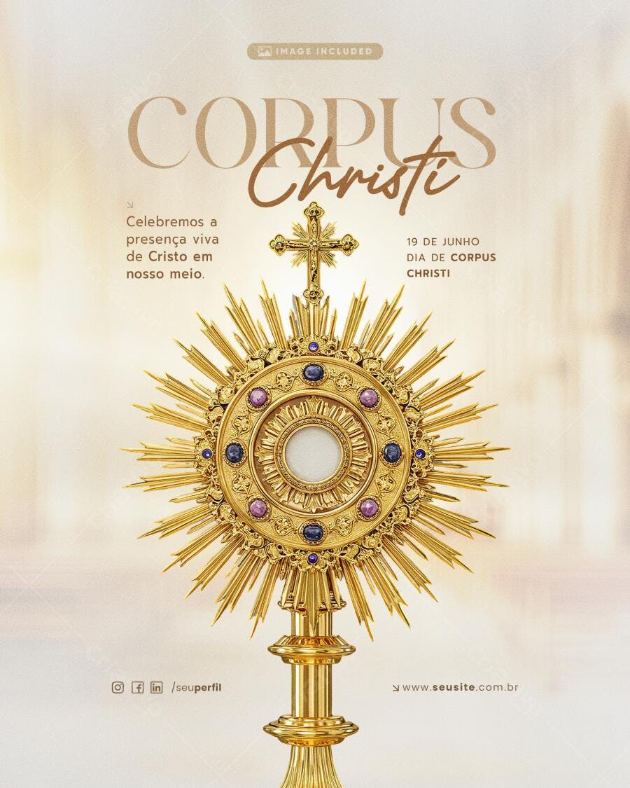 Postagem Corpus Christi PSD Editável