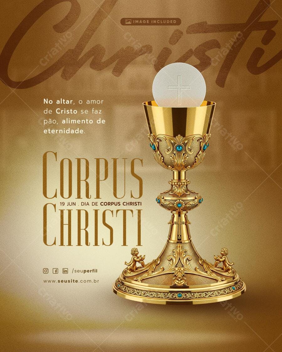 Flyer para Corpus Christi PSD Editável