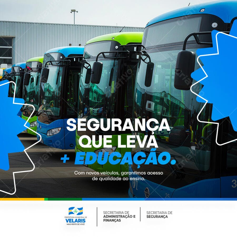 Postagem Mídias Sociais Segurança Escolar PSD Editável
