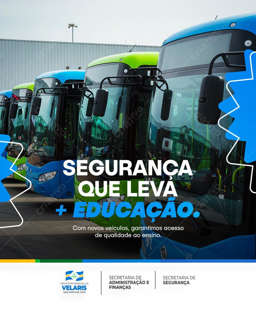 Flyer Segurança Escolar PSD Editável