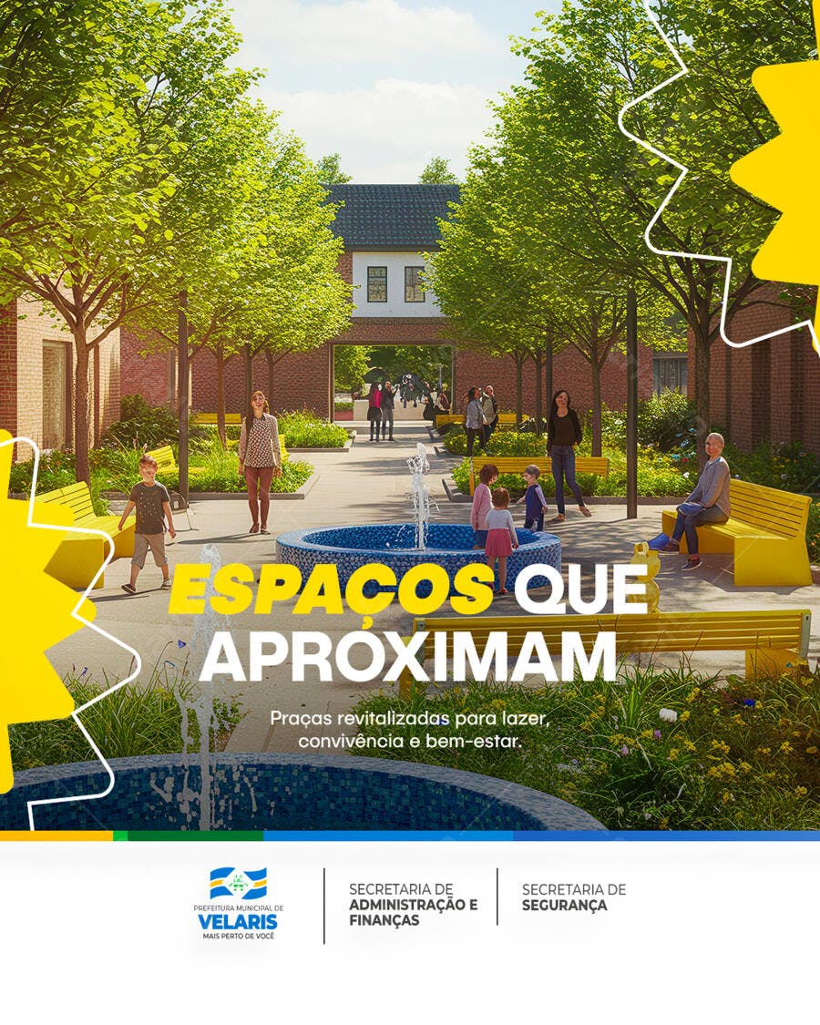 Flyer Projeto de Revitalização de Praças PSD Editável