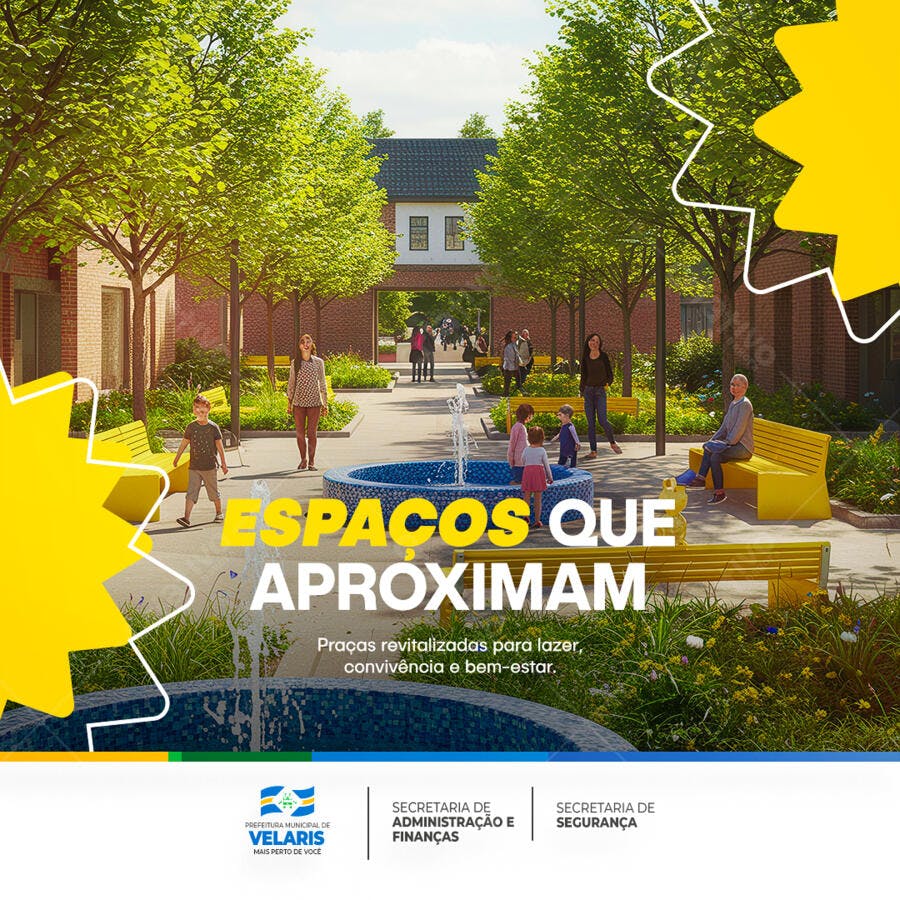 Flyer para Revitalização de Praças PSD Editável