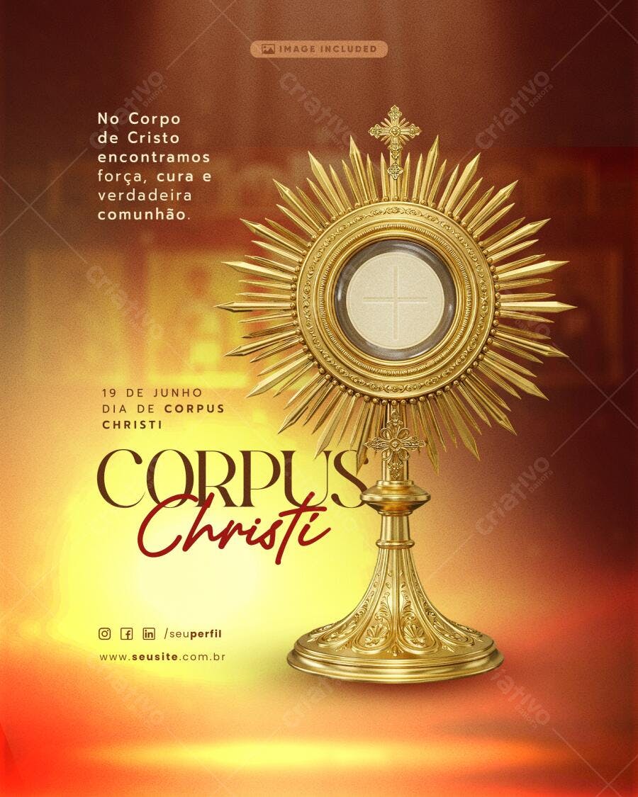Flyer para Corpus Christi PSD Editável